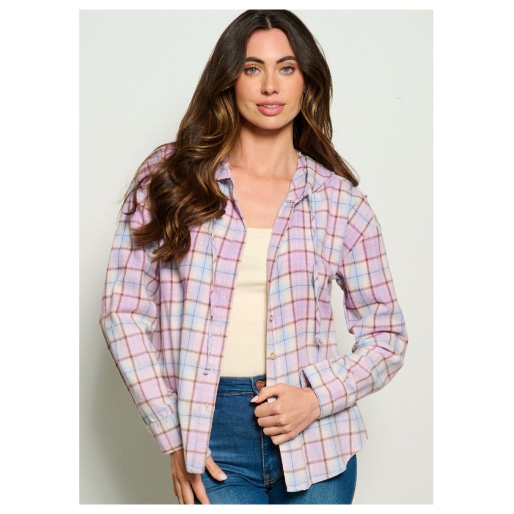 $20 start 121 2 LEFT 🎅🏻BUTTON UP HODDIE PLAID
TOP - Picture 3 of 6